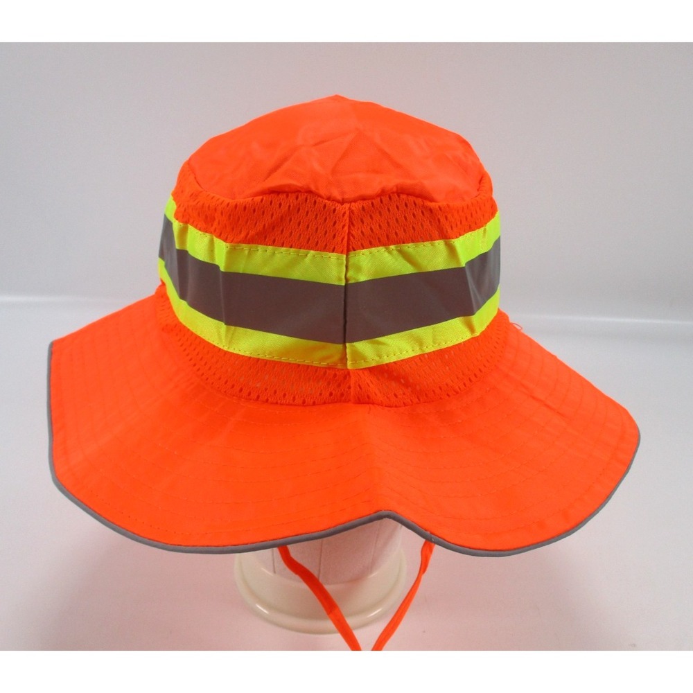 Ironwear High Visibility Booney Bucket Hat Orange Reflective Safety Sun Hat Sz L